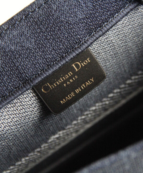 Christian Dior Small Dior Book Canvas Tote Blue